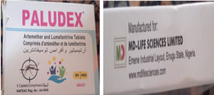 Paludex tablets and suspensions, the counterfeit malaria drugs