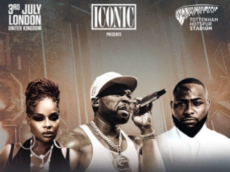 Davido, 50 Cent, Mary J. Blige unite for London stadium show