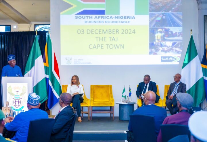 Presidents Tinubu and Ramaphosa participate at the Nigeria-South Africa business roundtable in Cape Town