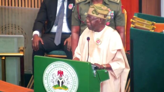 Tinubu presents N49.7trn 2025 budget to national assembly, says it'll restore prosperity