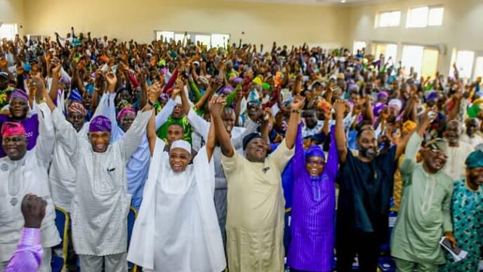 Omoluabi Progressives, Aregbesola's political group, during its latest meeting in Ilesa