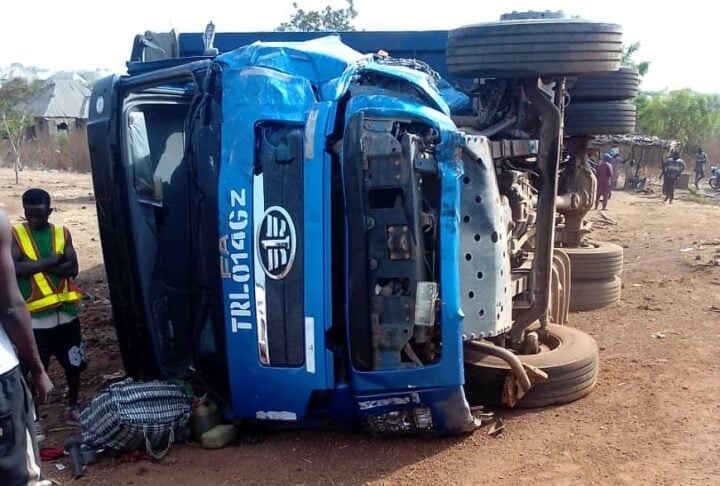 fallen truck involved in Kwara accident