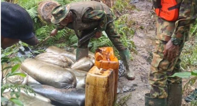 Troops confiscate '190,000 litres of stolen petroleum products’ in Niger Delta