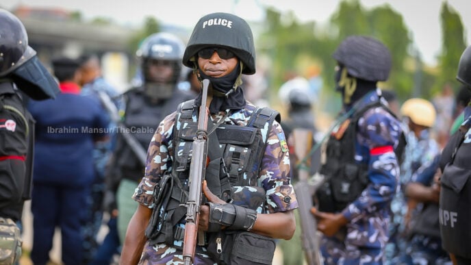 TheCable stock photo of a Nigeria Police officer