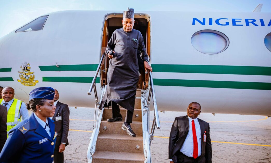 Kashim Shettima returns from Davos, Switzerland