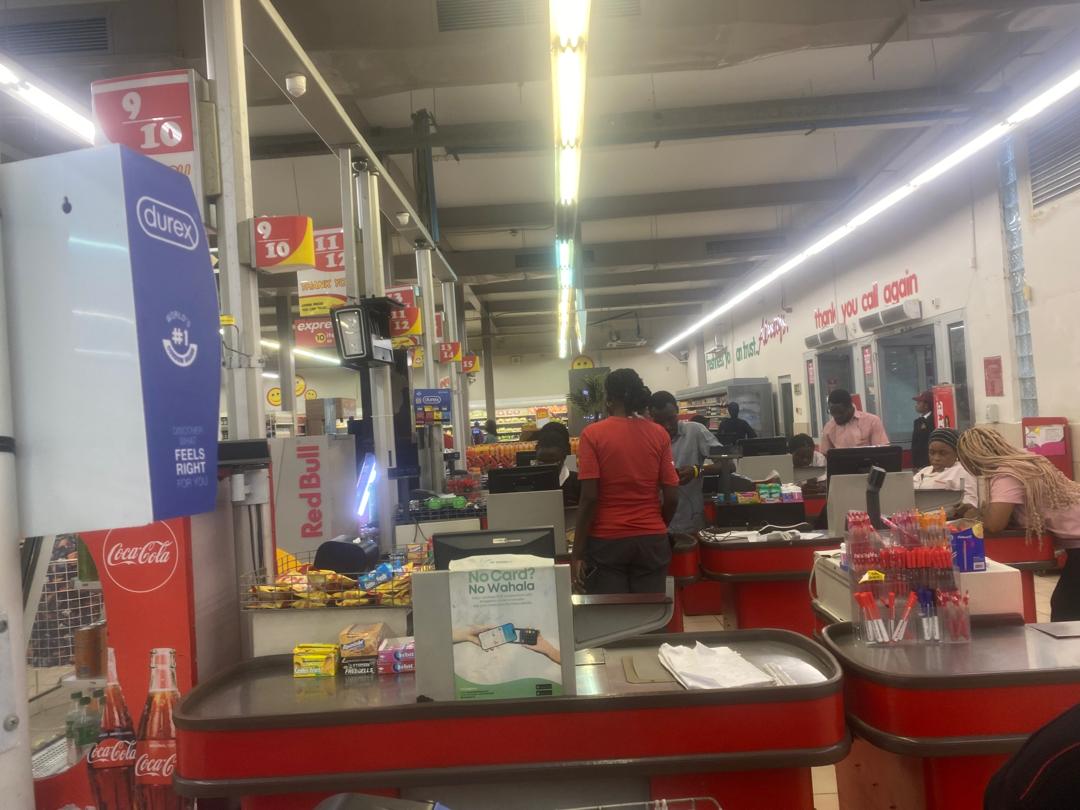 Shoprite attendants attending to customers