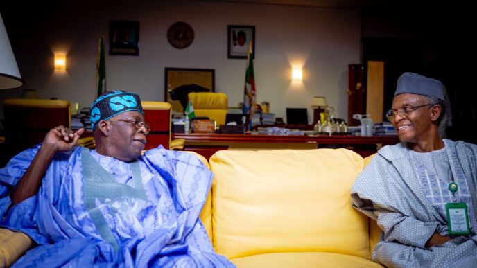 President Bola Tinubu and Nasir el-rufai, former governor of Kaduna state