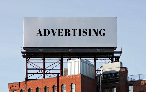 An advertising banner