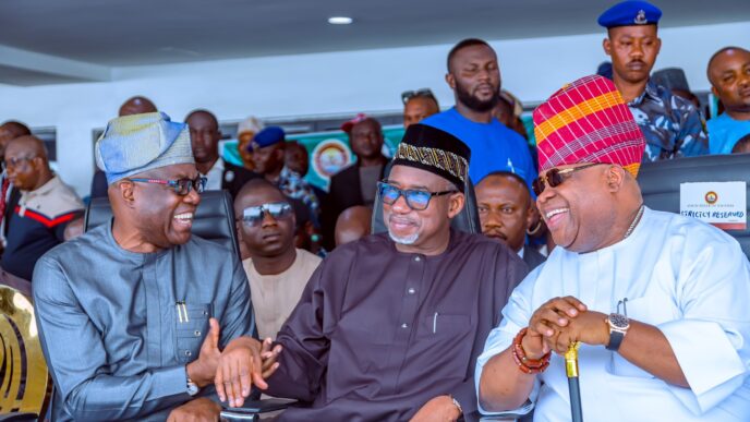 Seyi Makinde, Bala Mohammed and Ademola Adeleke, governor of Oyo state