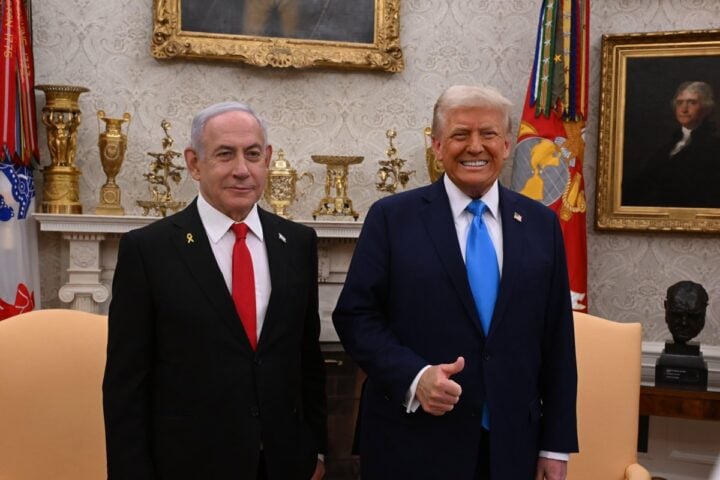 Netanyahu (left) and Trump in the Oval Office on Feb 4, 2025. Photo credit: @IsraeliPM on X