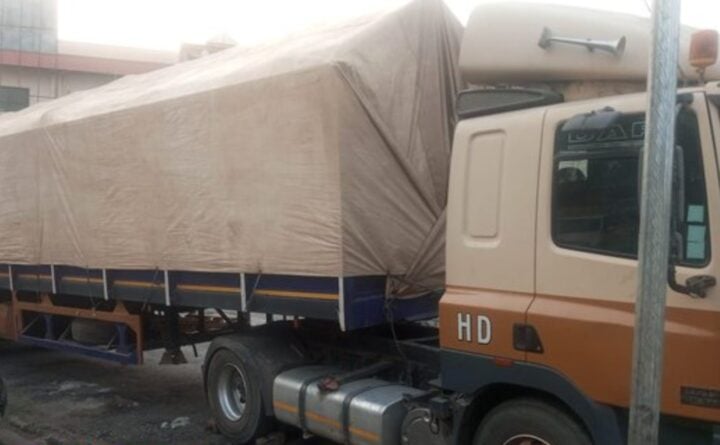 Trailer involved in road accident