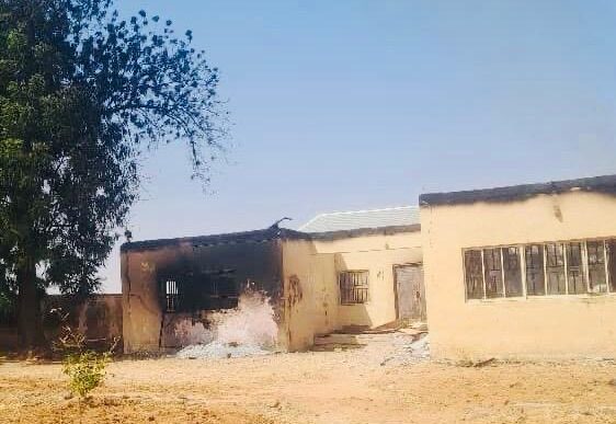 Scenes from fire incident at INEC office in Sokoto