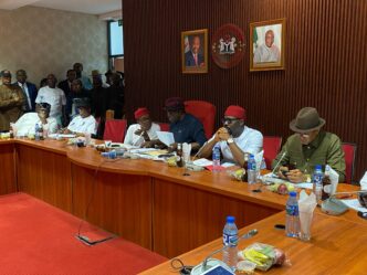 Members of senate committee on ethics and privileges sitting on discplinary proceedings against Natasha Akpoti-Uduaghan, the senator representing Kogi central